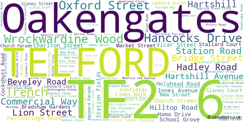 A word cloud for the TF2 6 postcode